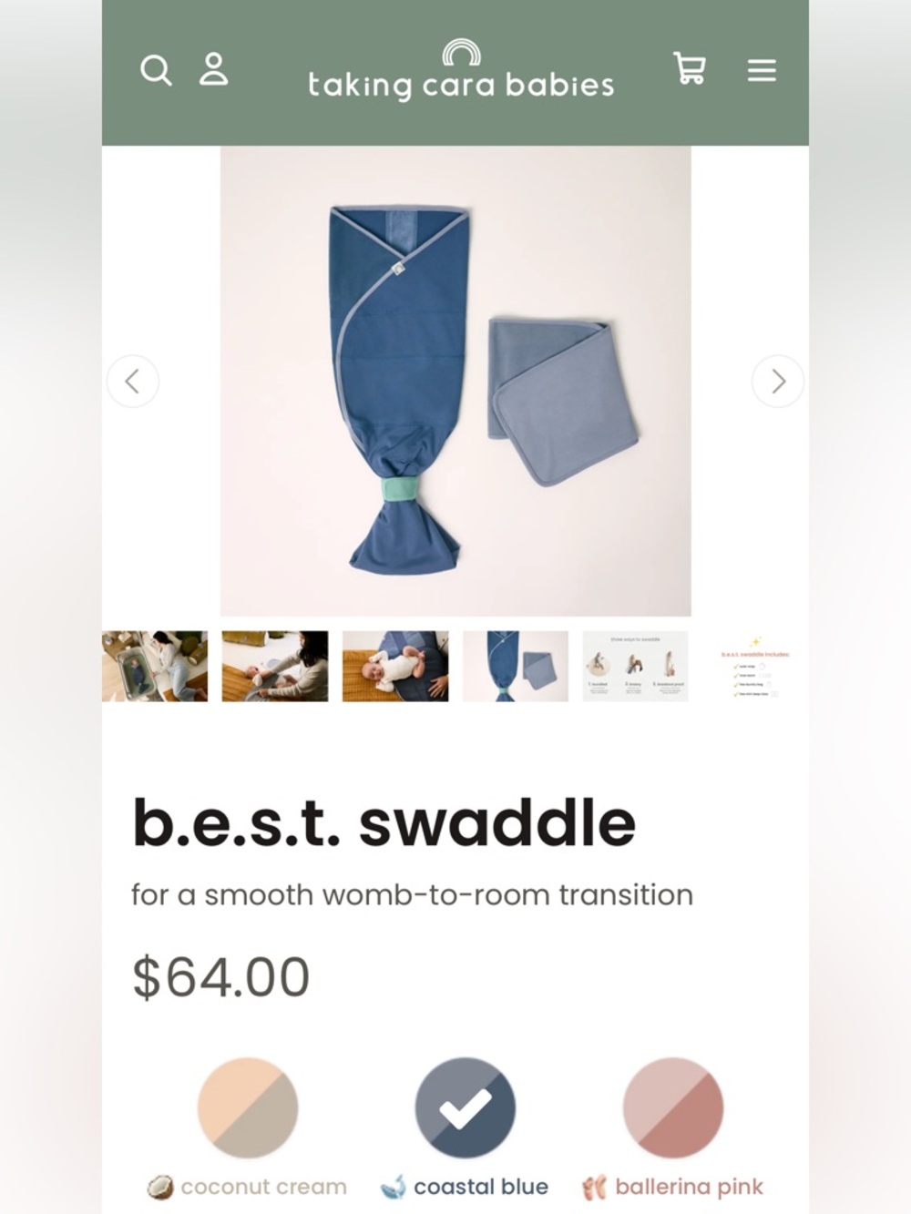 Taking Cara Babies b.e.s.t. swaddle